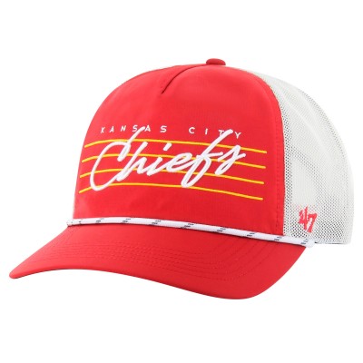 Бейсболка Kansas City Chiefs 47 Red/White Downburst Relaxed Hitch Trucker