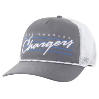 Бейсболка Los Angeles Chargers 47 Gray/White Downburst Relaxed Hitch Trucker