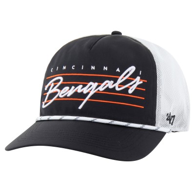 Бейсболка Cincinnati Bengals 47 Black/White Downburst Relaxed Hitch Trucker