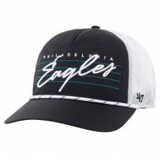 Бейсболка Philadelphia Eagles 47 Downburst Relaxed Hitch Trucker - Black/White