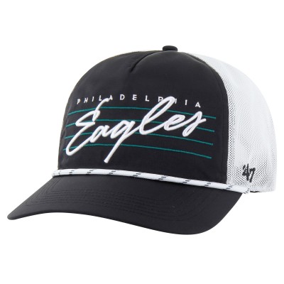 Бейсболка Philadelphia Eagles 47 Downburst Relaxed Hitch Trucker - Black/White
