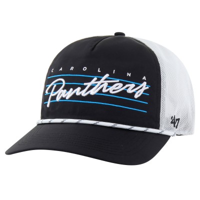 Бейсболка Carolina Panthers 47 Black/White Downburst Relaxed Hitch Trucker