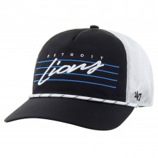 Бейсболка Detroit Lions 47 Black/White Downburst Relaxed Hitch Trucker