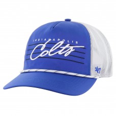 Бейсболка Indianapolis Colts 47 Royal/White Downburst Relaxed Hitch Trucker Бейсболка Indianapolis Colts 47 Royal/White Downburst Relaxed Hitch Trucker