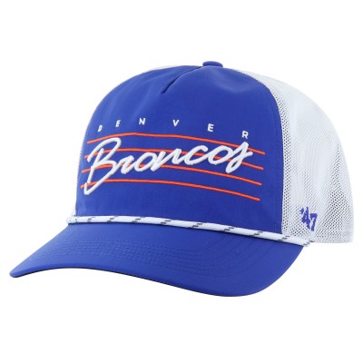 Бейсболка Denver Broncos 47 Royal/White Downburst Relaxed Hitch Trucker