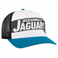 Бейсболка Jacksonville Jaguars 47 White/Teal Stack Line Hitch Trucker