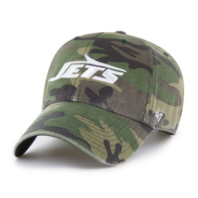 Бейсболка New York Jets 47 Camo Woodland Clean Up