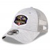 Бейсболка Baltimore Ravens New Era 2023 AFC North Division Champions Locker Room Trophy Collection Trucker 9FORTY - Heather Gray