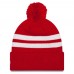 Шапка с помпоном San Francisco 49ers New Era 2023 NFC West Division Champions Top Stripe Knit - Scarlet