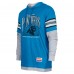 Футболка Carolina Panthers New Era Blue Twofer Long Sleeve Hooded
