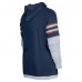 Футболка Chicago Bears New Era Navy Twofer Long Sleeve Hooded