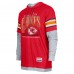 Футболка Kansas City Chiefs New Era Twofer Long Sleeve Hooded - Red
