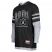 Las Vegas Raiders New Era Black Twofer Long Sleeve Hooded T-Shirt