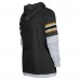 Pittsburgh Steelers New Era Black Twofer Long Sleeve Hooded T-Shirt