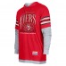 Футболка с длинным рукавом с капюшоном San Francisco 49ers New Era Twofer - Scarlet