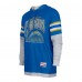 Los Angeles Chargers New Era Royal Twofer Long Sleeve Hooded T-Shirt