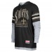 Футболка с длинным рукавом с капюшоном New Orleans Saints New Era Black Twofer