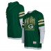 Футболка Green Bay Packers New Era Green Twofer Long Sleeve Hooded
