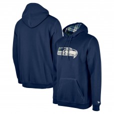 Толстовка Seattle Seahawks New Era 3rd Down Plaid - College Navy