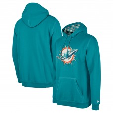 Толстовка Miami Dolphins New Era Teal 3rd Down Plaid