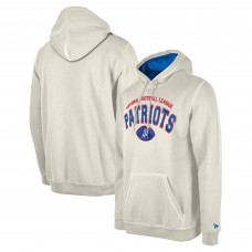 New England Patriots New Era Cream Historic 3rd Down Pullover Hoodie