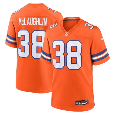 Джерси Denver Broncos Jaleel McLaughlin Nike Orange Mile High Collection 1977 Throwback Player Game