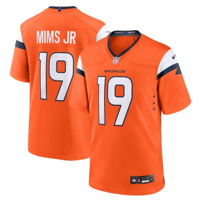 Игровая джерси Denver Broncos Marvin Mims Jr Nike Orange Team Game