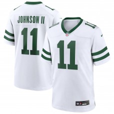 New York Jets Jermaine Johnson II Nike Legacy White Game Jersey New York Jets Jermaine Johnson II Nike Legacy White Game Jersey
