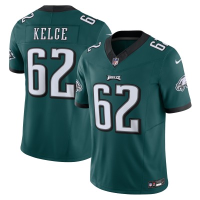 Игровая джерси Jason Kelce Philadelphia Eagles Nike Vapor F.U.S.E. Limited - Midnight Green