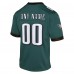 Подростковая Philadelphia Eagles Nike Midnight Green Custom Game Jersey