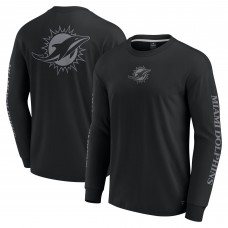 Футболка с длинным рукавом Unisex Miami Dolphins Fanatics Black Elements Strive