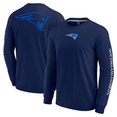 Unisex New England Patriots Fanatics Navy Elements Strive Long Sleeve T-Shirt