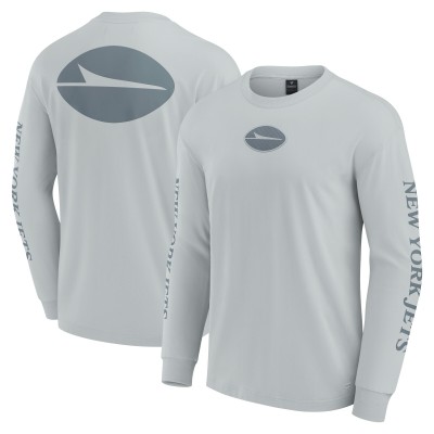 Unisex New York Jets Fanatics Gray Elements Strive Long Sleeve T-Shirt