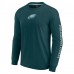 Футболка с длинным рукавом Philadelphia Eagles Unisex Elements Strive - Midnight Green