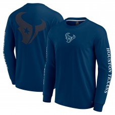 Футболка с длинным рукавом Unisex Houston Texans Fanatics Navy Elements Strive