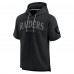 Unisex Las Vegas Raiders Fanatics Black Elements Ready Short Sleeve Pullover Hoodie