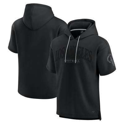 Los Angeles Rams Fanatics Unisex Elements Ready Short Sleeve Pullover Hoodie - Black