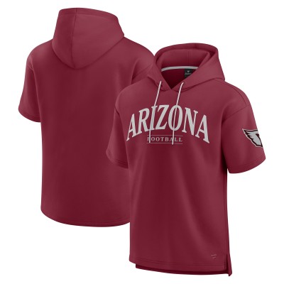 Unisex Arizona Cardinals Fanatics Cardinal Elements Ready Short Sleeve Pullover Hoodie