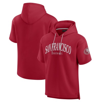 Unisex San Francisco 49ers Fanatics Scarlet Elements Ready Short Sleeve Pullover Hoodie