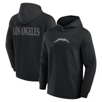 Los Angeles Chargers Fanatics Black Elements Blaze Tri-Blend Long Sleeve Hoodie T-Shirt