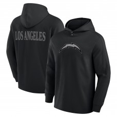Los Angeles Chargers Fanatics Black Elements Blaze Tri-Blend Long Sleeve Hoodie T-Shirt