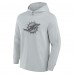 Футболка с длинным рукавом с капюшоном Miami Dolphins Fanatics Gray Elements Blaze Tri-Blend
