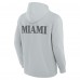 Футболка с длинным рукавом с капюшоном Miami Dolphins Fanatics Gray Elements Blaze Tri-Blend
