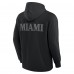 Футболка с длинным рукавом с капюшоном Miami Dolphins Fanatics Black Elements Blaze Tri-Blend