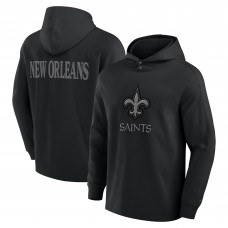 Толстовка Футболка New Orleans Saints Fanatics Black Elements Blaze Tri-Blend Long Sleeve