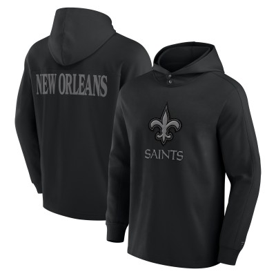 Толстовка Футболка New Orleans Saints Fanatics Black Elements Blaze Tri-Blend Long Sleeve