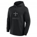 Толстовка Футболка New Orleans Saints Fanatics Black Elements Blaze Tri-Blend Long Sleeve