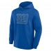 New York Giants Fanatics Royal Elements Blaze Tri-Blend Long Sleeve Hoodie T-Shirt