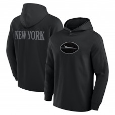 New York Jets Fanatics Black Elements Blaze Tri-Blend Long Sleeve Hoodie T-Shirt New York Jets Fanatics Black Elements Blaze Tri-Blend Long Sleeve Hoodie T-Shirt