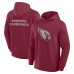 Arizona Cardinals Fanatics Cardinal Elements Blaze Tri-Blend Long Sleeve Hoodie T-Shirt